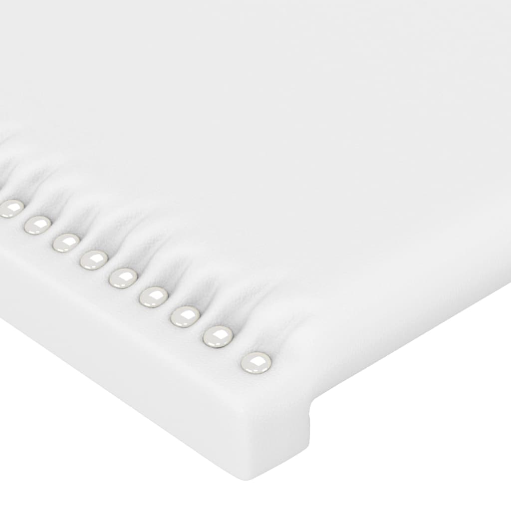 LED uzglavlje bijelo 200x5x118/128 cm od umjetne kože