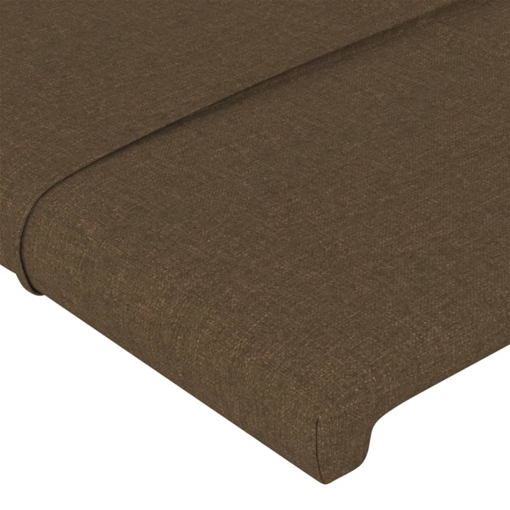 LED uzglavlje tamnosmeđe 90x5x118/128 cm od tkanine