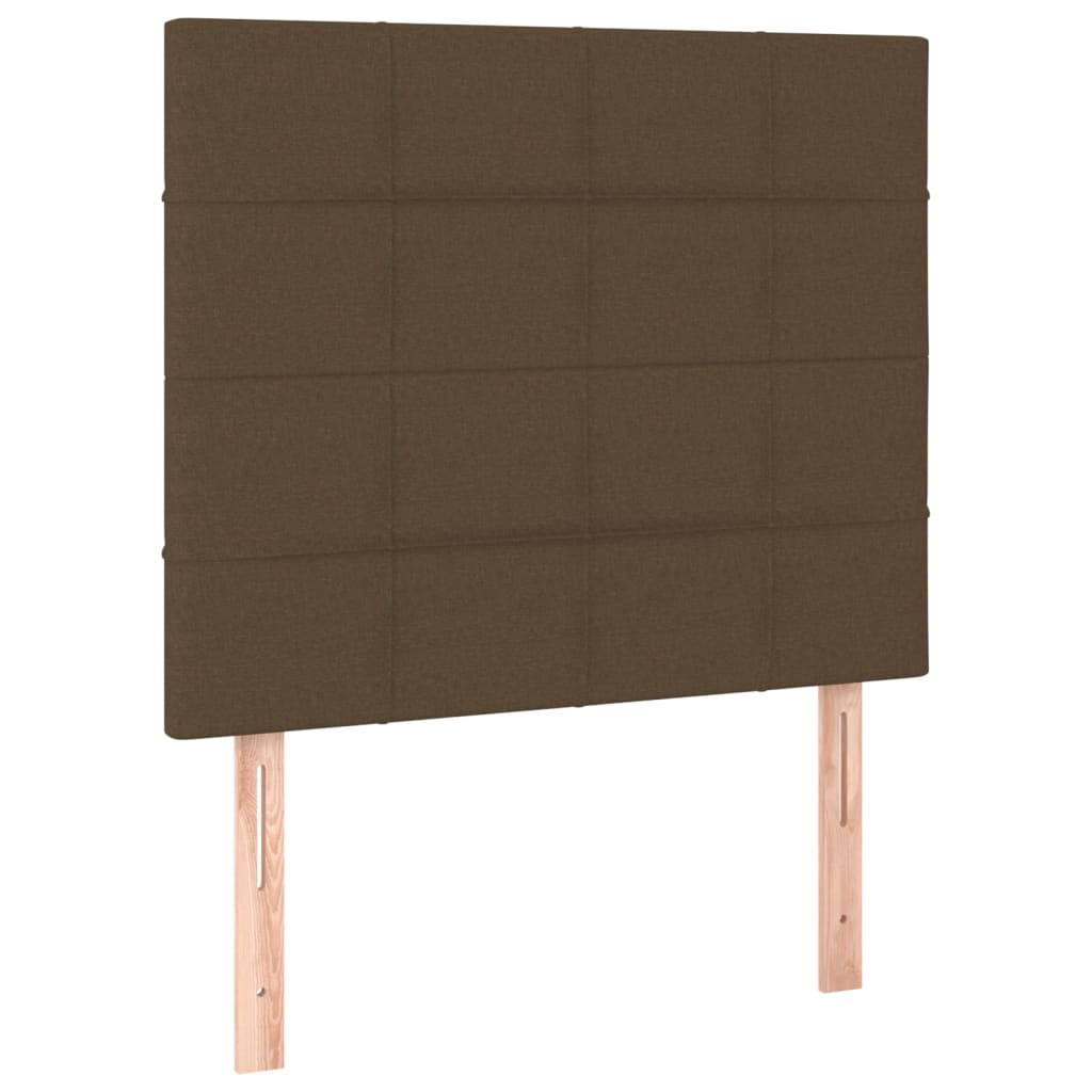LED uzglavlje tamnosmeđe 100x5x118/128 cm od tkanine