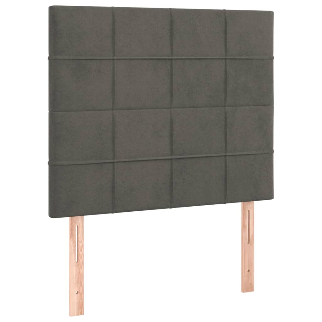 LED uzglavlje tamnosivo 90x5x118/128 cm baršunasto