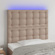 LED uzglavlje boja cappuccina 90x5x118/128 cm od umjetne kože