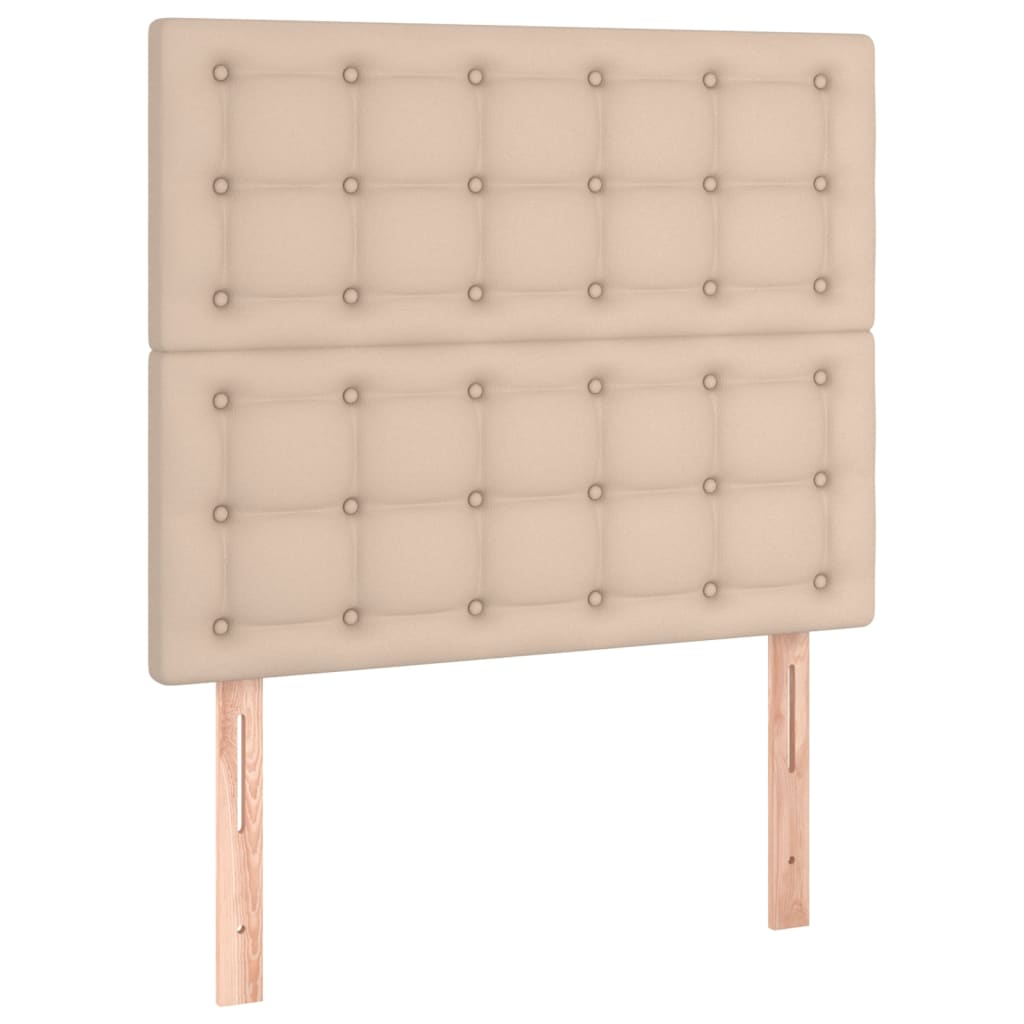 LED uzglavlje boja cappuccina 100x5x118/128 cm od umjetna koža