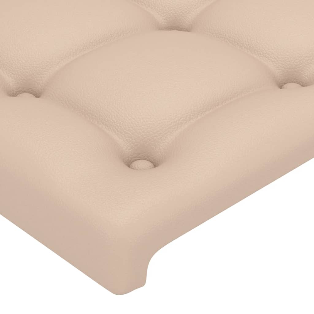 LED uzglavlje boja cappuccina 100x5x118/128 cm od umjetna koža