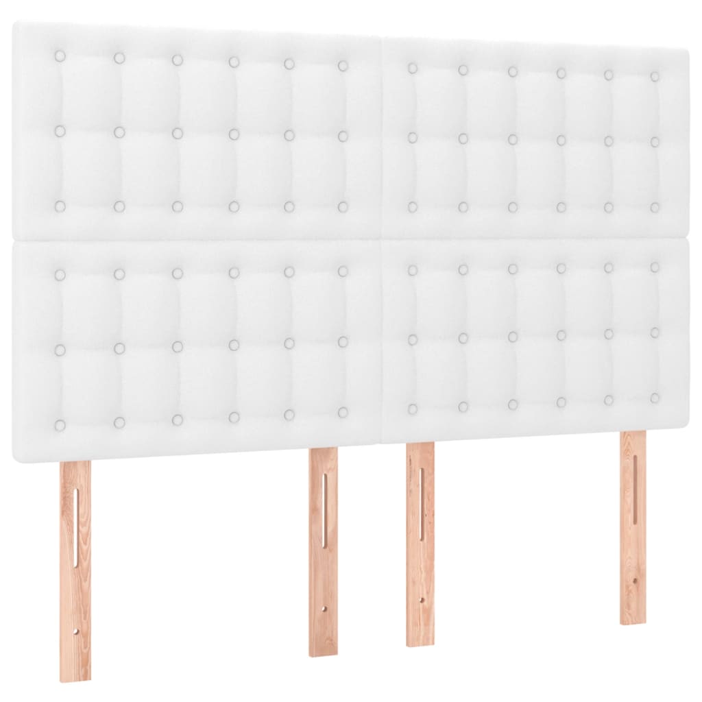 LED uzglavlje bijelo 144x5x118/128 cm od umjetne kože