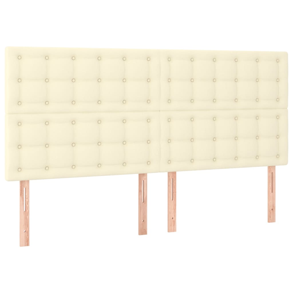 LED uzglavlje krem 160x5x118/128 cm od umjetne kože