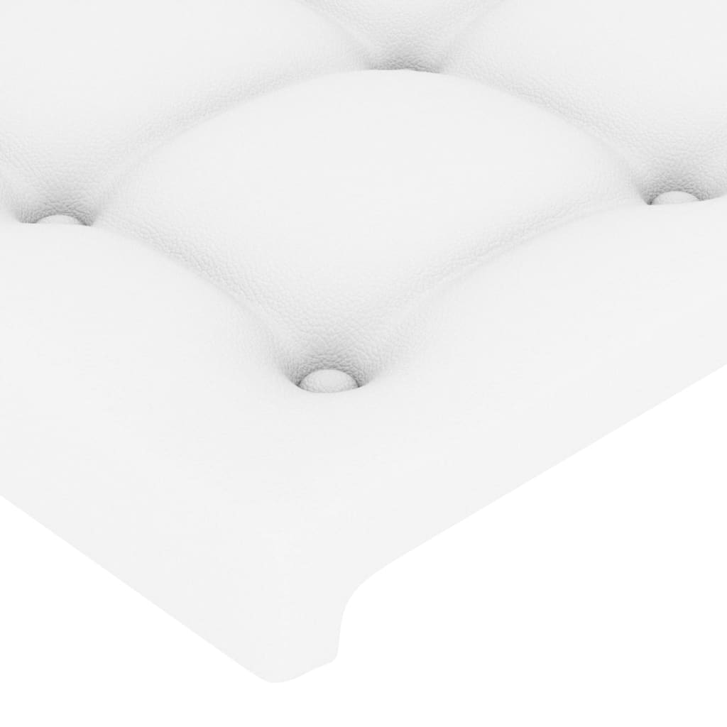 LED uzglavlje bijelo 200x5x118/128 cm od umjetne kože