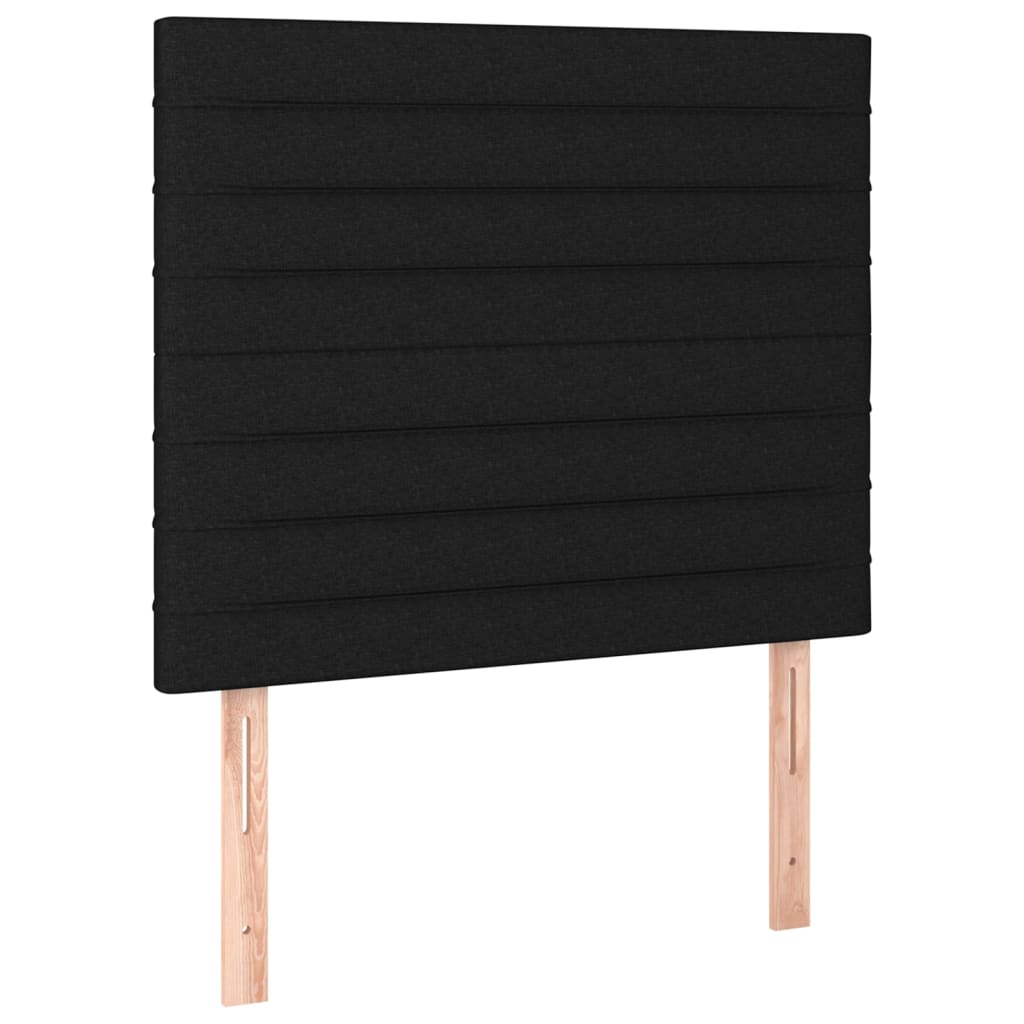 LED uzglavlje crno 80x5x118/128 cm od tkanine