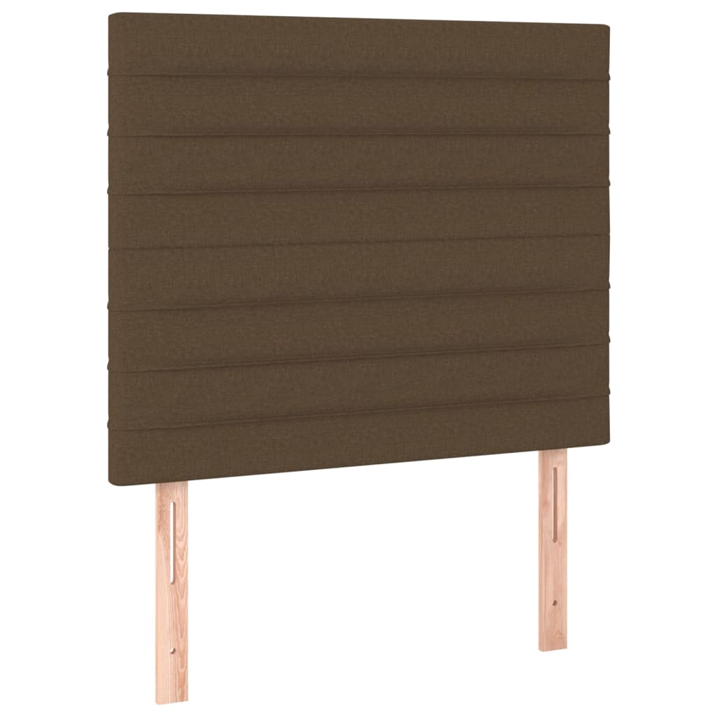 LED uzglavlje tamnosmeđe 90x5x118/128 cm od tkanine