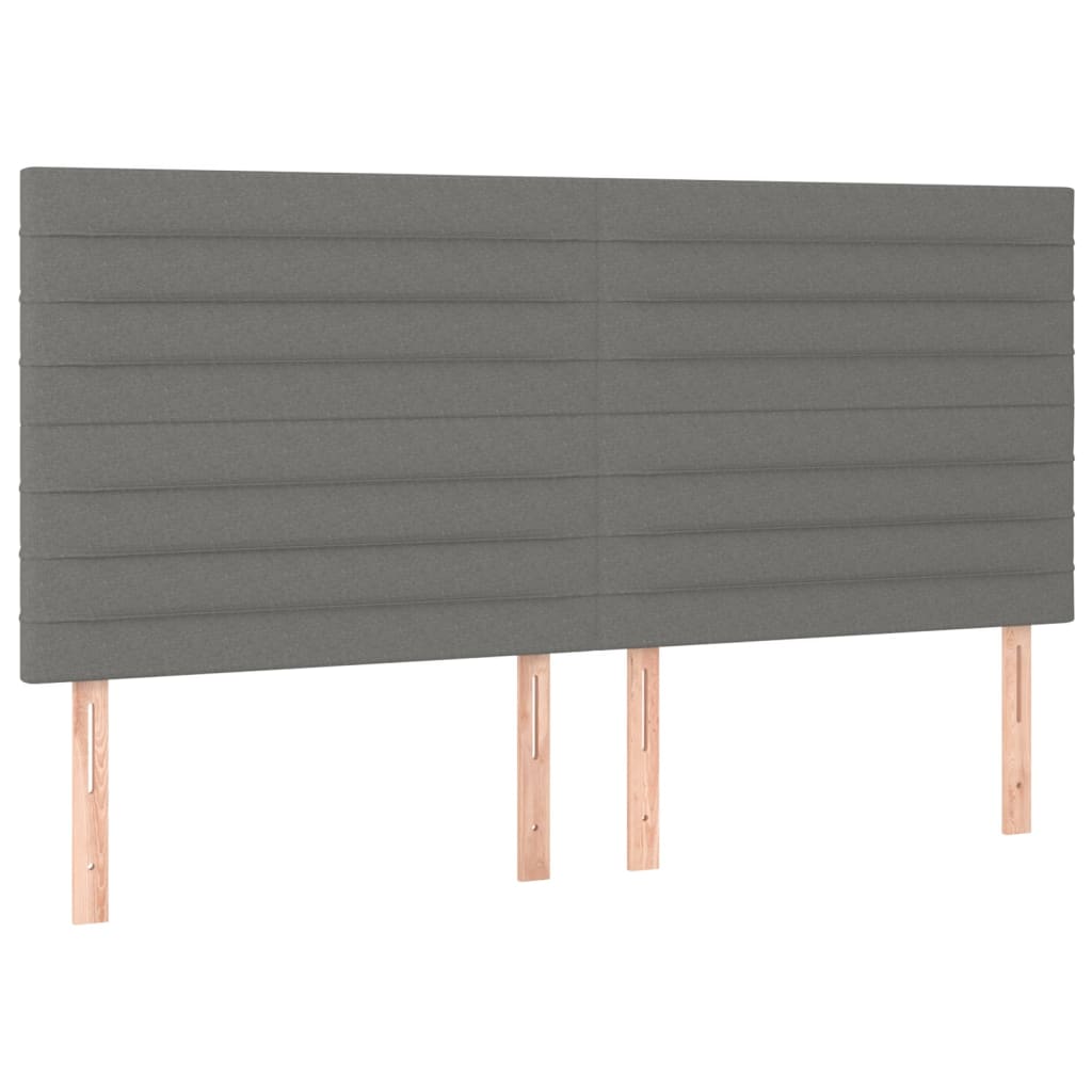 LED uzglavlje tamnosivo 160x5x118/128 cm od tkanine