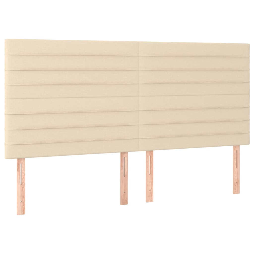 LED uzglavlje krem 180x5x118/128 cm od tkanine