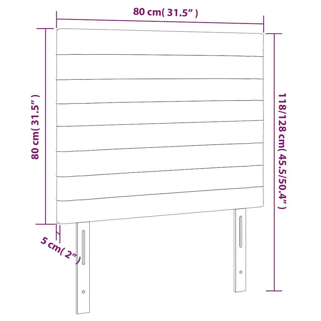 LED uzglavlje tamnozeleno 80x5x118/128 cm baršunasto