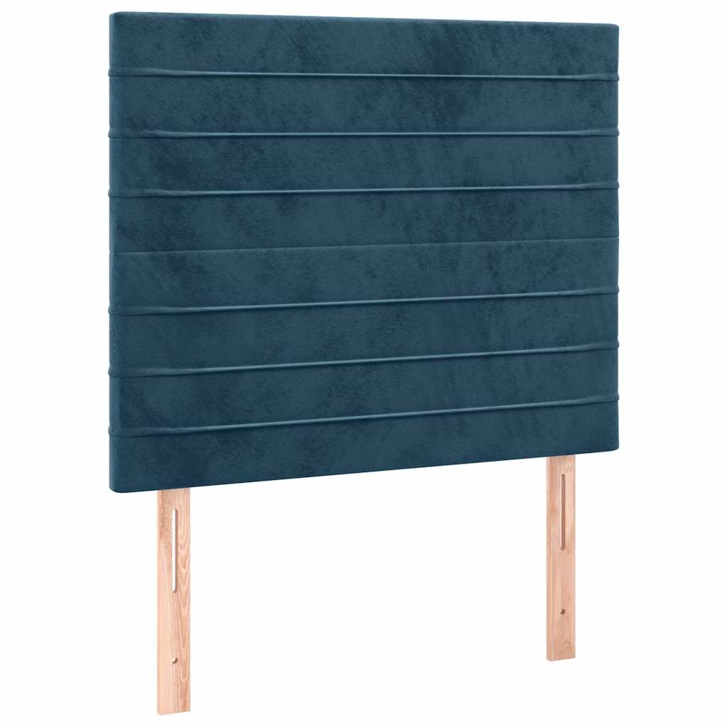 LED uzglavlje tamnoplavo 100x5x118/128 cm baršunasto