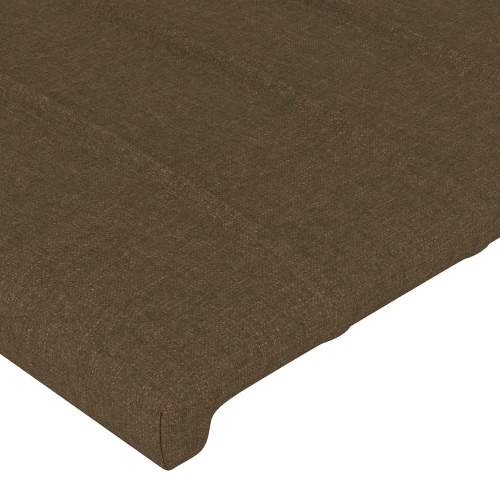 LED uzglavlje tamnosmeđe 200x5x118/128 cm od tkanine