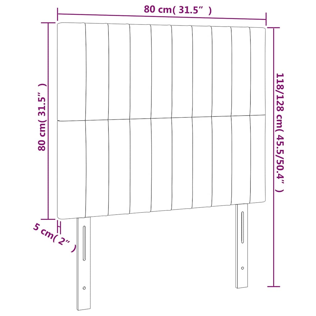 LED uzglavlje tamnozeleno 80x5x118/128 cm baršunasto