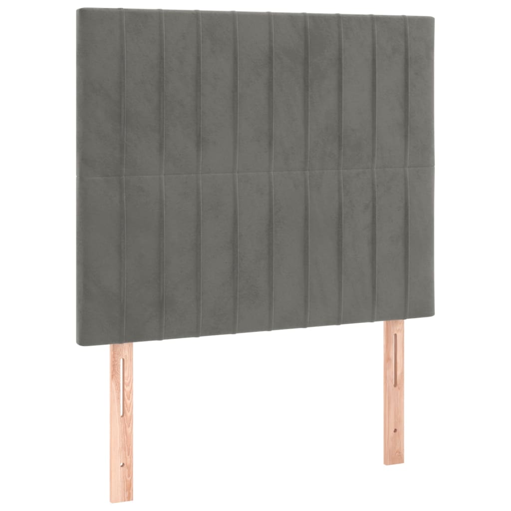 LED uzglavlje svjetlosivo 90x5x118/128 cm baršunasto