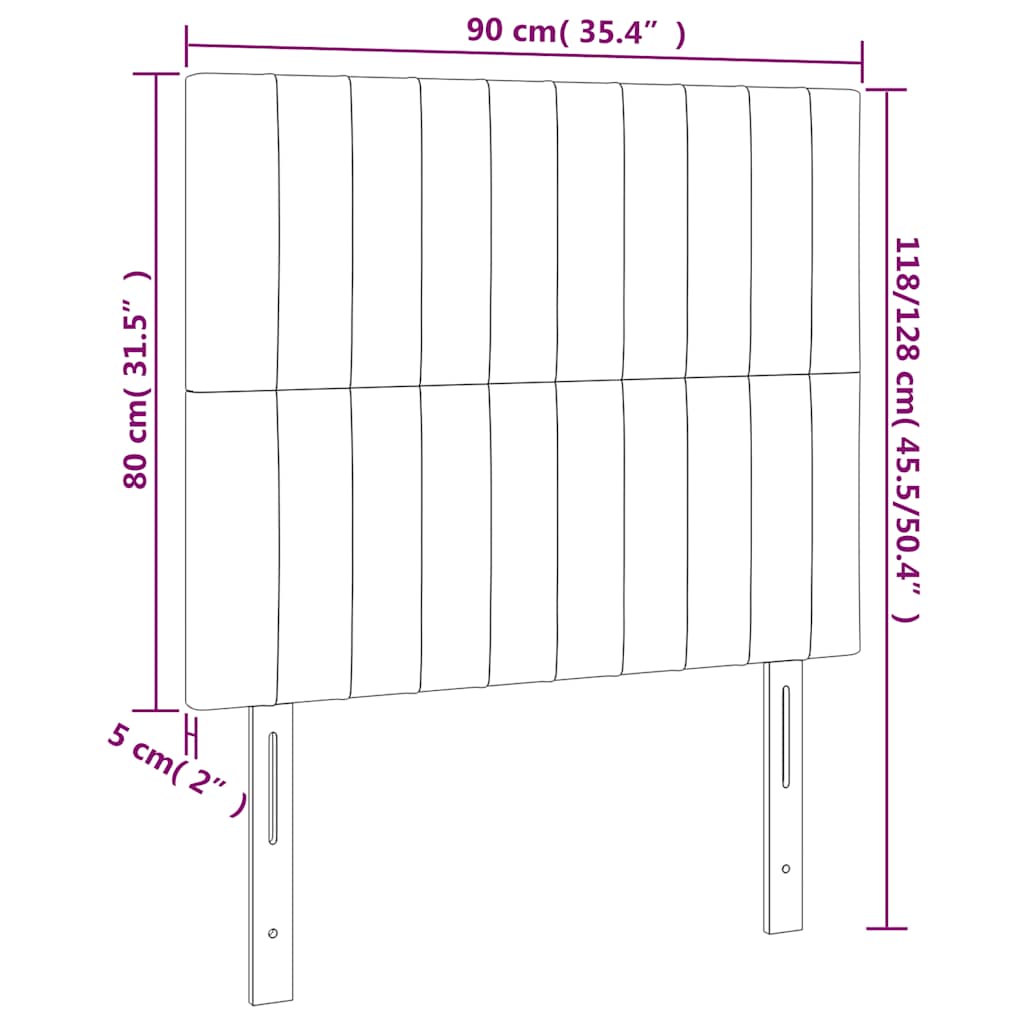 LED uzglavlje tamnozeleno 90x5x118/128 cm baršunasto