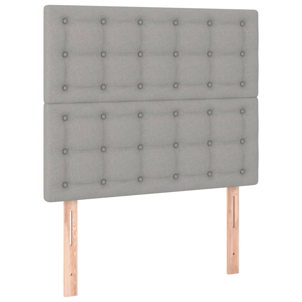 LED uzglavlje svjetlosivo 80x5x118/128 cm od tkanine