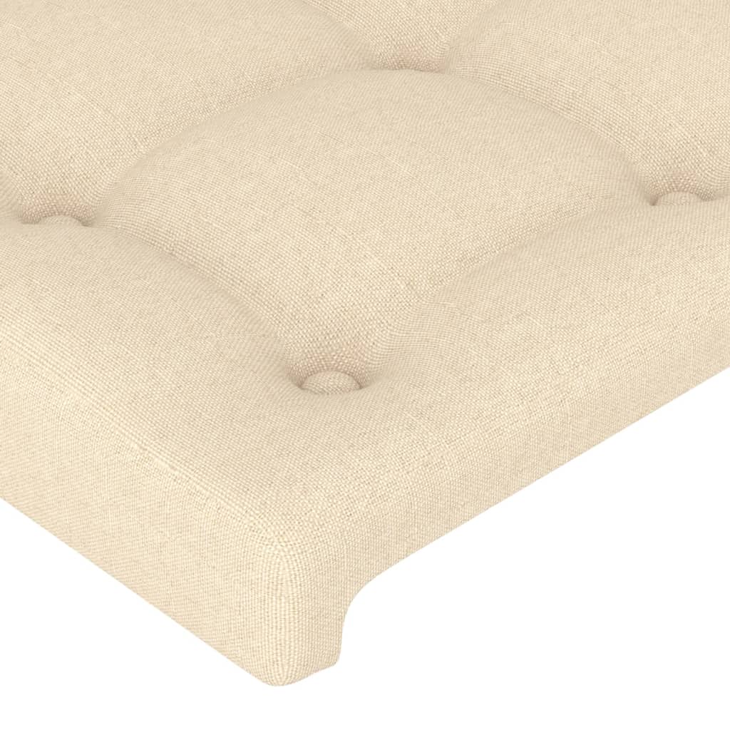 LED uzglavlje krem 90x5x118/128 cm od tkanine