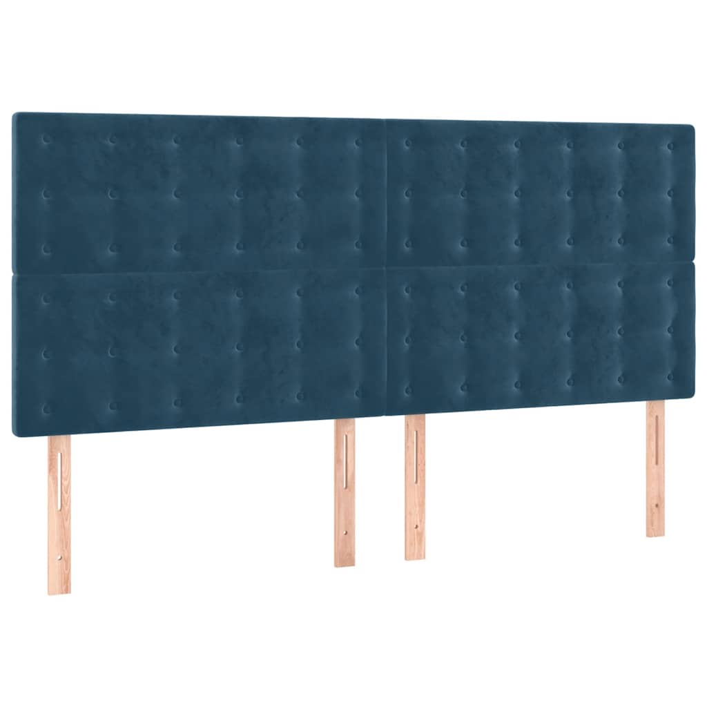 LED uzglavlje tamnoplavo 200x5x118/128 cm od tkanine