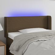 LED uzglavlje tamnosmeđe 93x16x78/88 cm od tkanine
