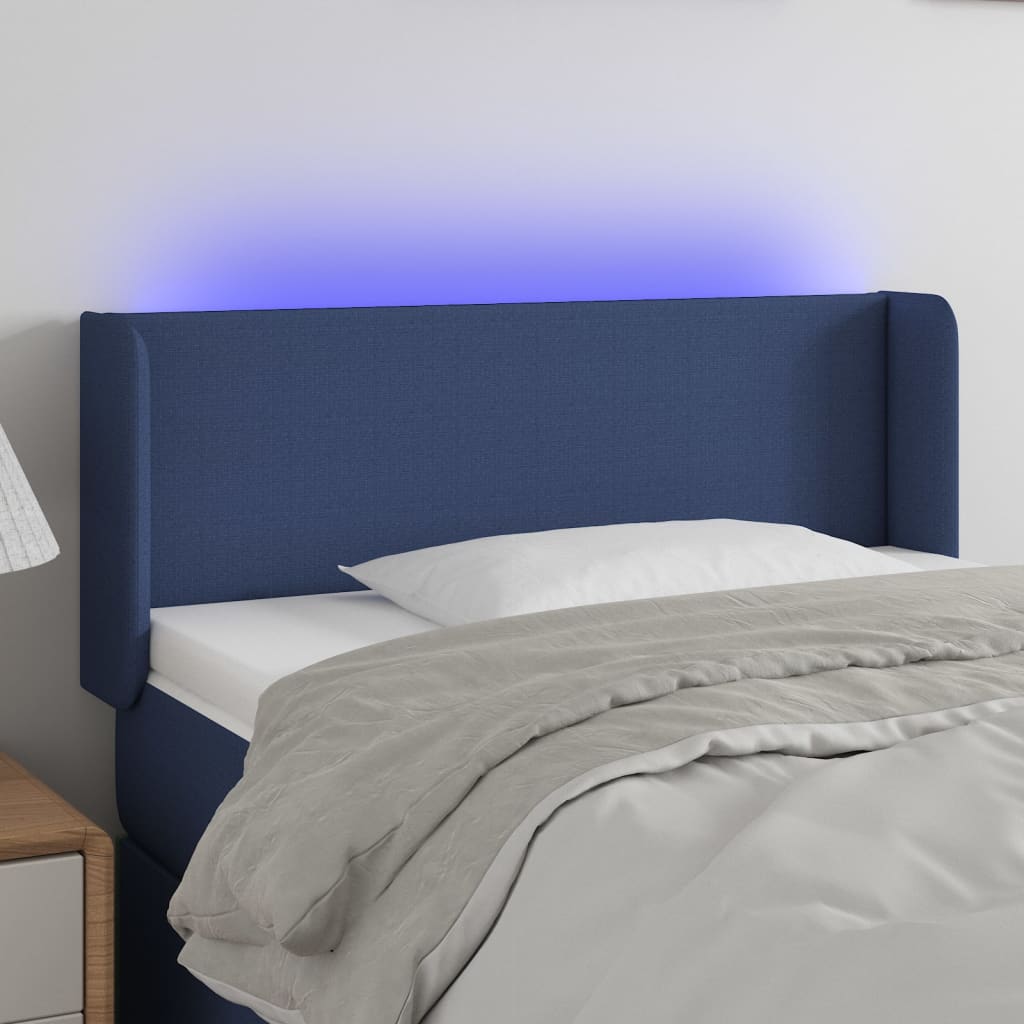 LED uzglavlje plavo 93x16x78/88 cm od tkanine