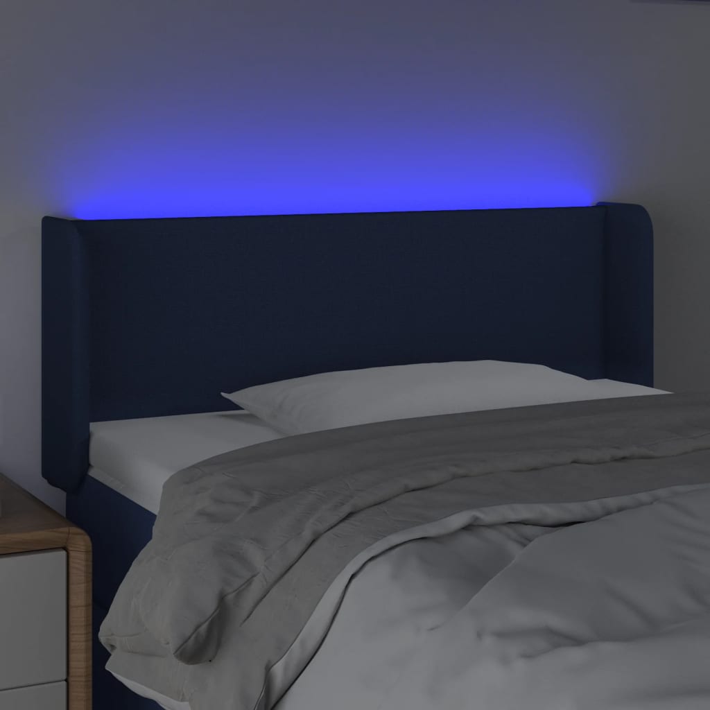 LED uzglavlje plavo 103x16x78/88 cm od tkanine