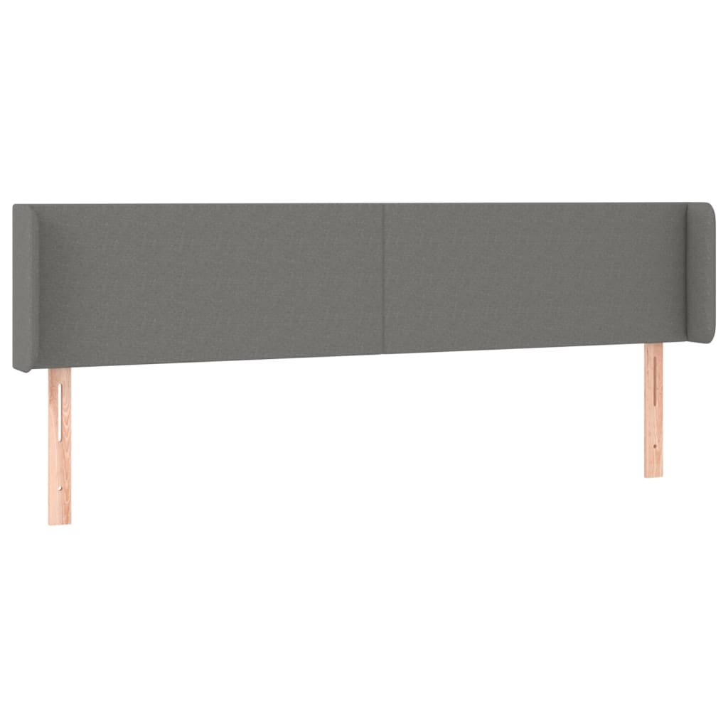 LED uzglavlje tamnosivo 163x16x78/88 cm od tkanine