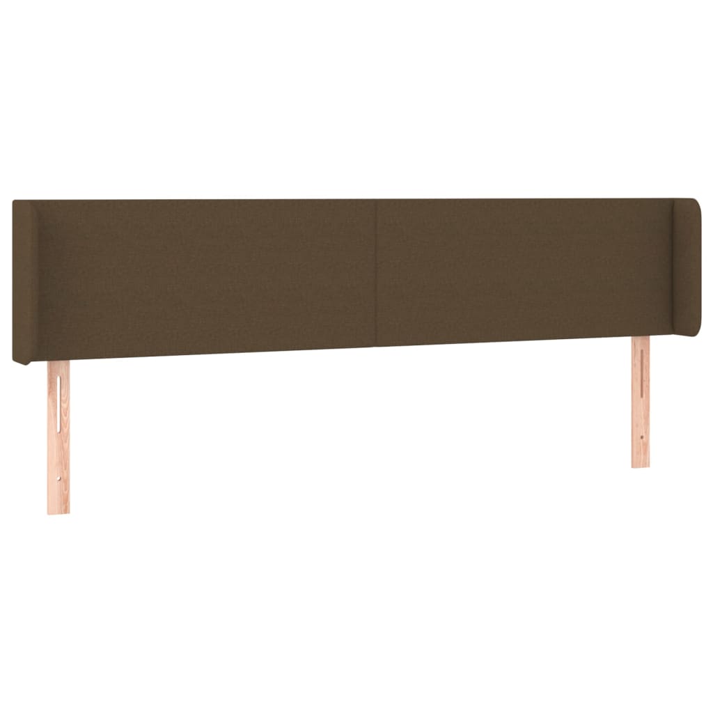 LED Uzglavlje tamnosmeđe 163x16x78/88 cm od tkanine