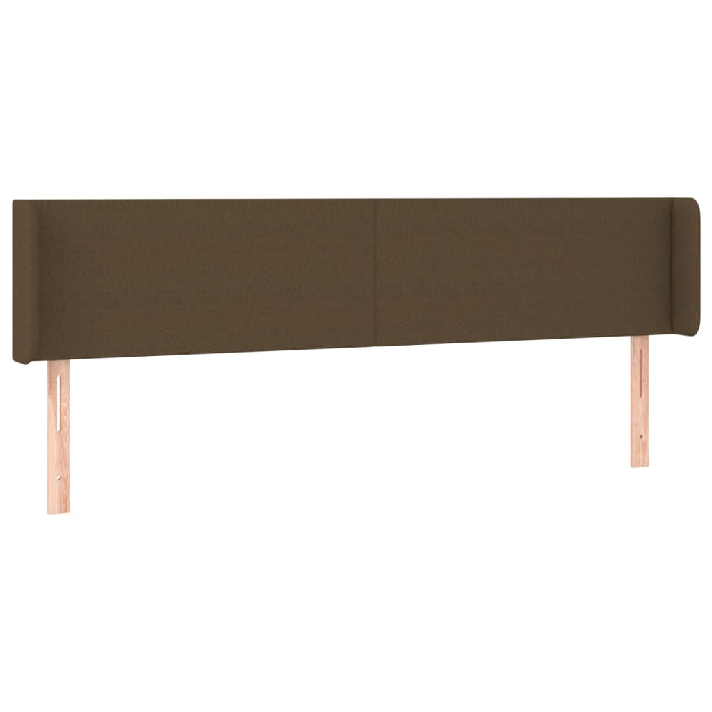 LED uzglavlje tamnosmeđe 183x16x78/88 cm od tkanine