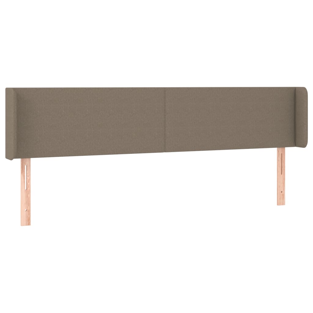 LED uzglavlje smeđesivo 203x16x78/88 cm od tkanine