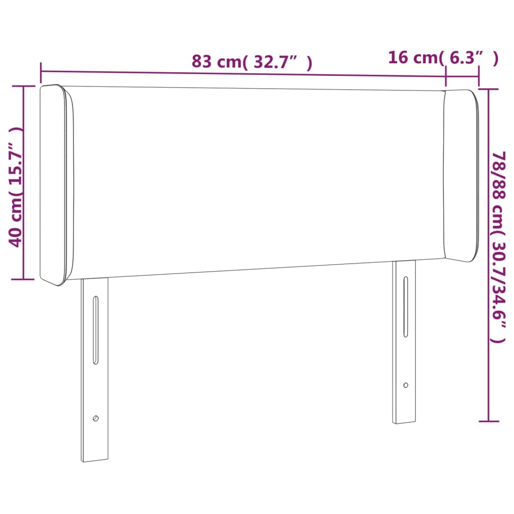 LED uzglavlje ružičasto 83x16x78/88 cm baršunasto
