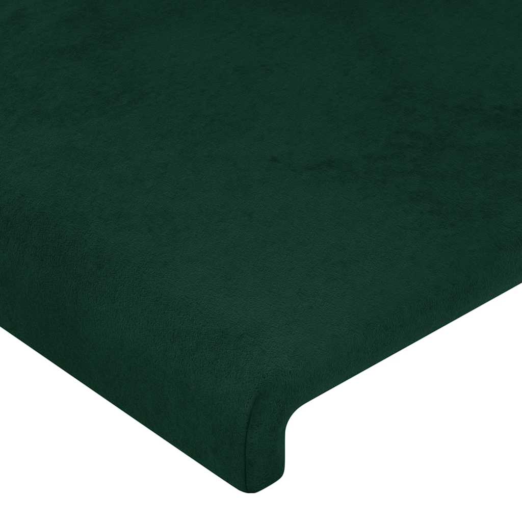 LED uzglavlje tamnozeleno 93x16x78/88 cm baršunasto