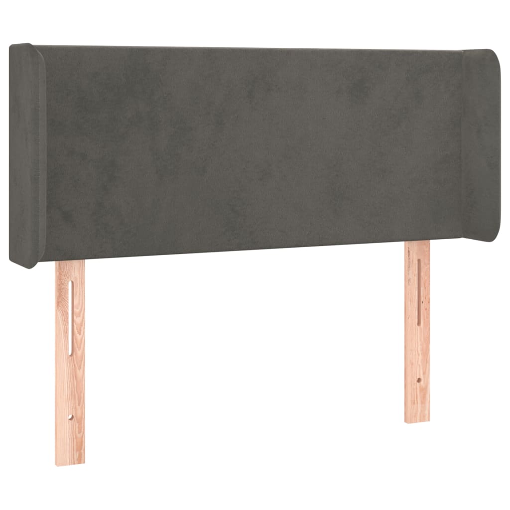 LED uzglavlje tamnosivo 103x16x78/88 cm baršunasto