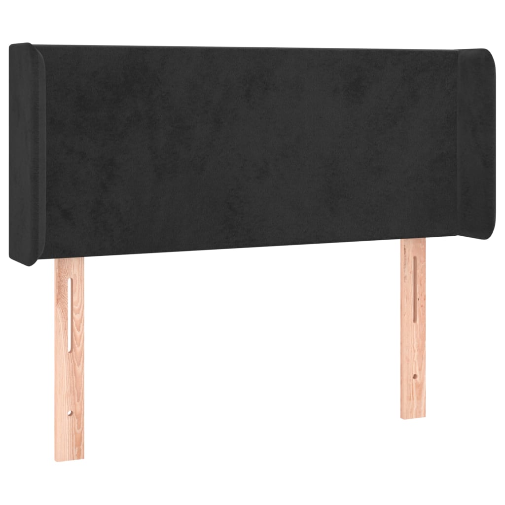 LED uzglavlje crno 103x16x78/88 cm baršunasto