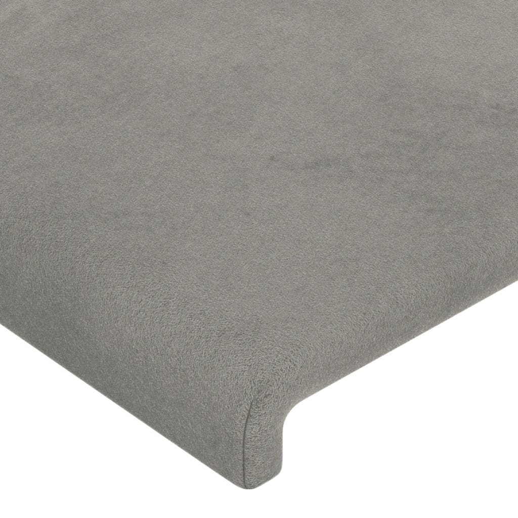LED uzglavlje svjetlosivo 163x16x78/88 cm baršunasto