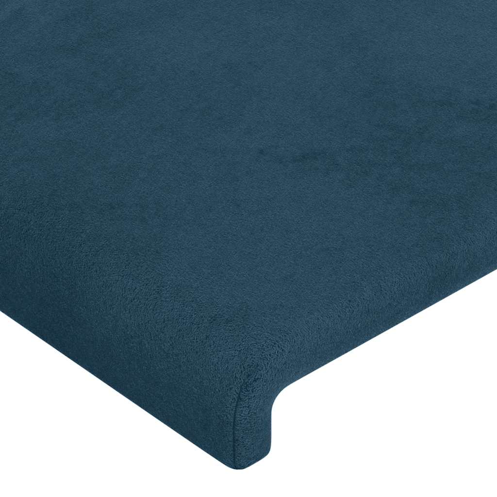 LED uzglavlje tamnoplavo 183x16x78/88 cm baršunasto
