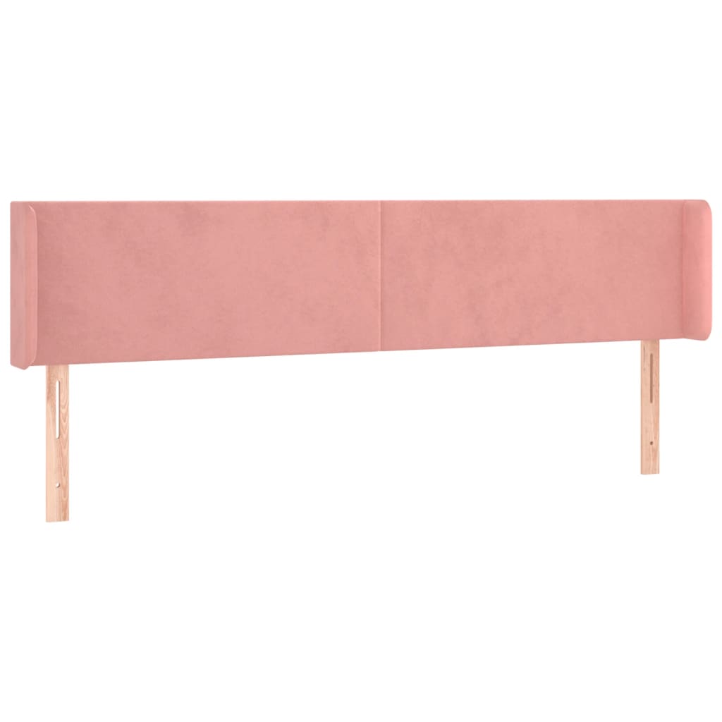 LED uzglavlje ružičasto 183x16x78/88 cm baršunasto