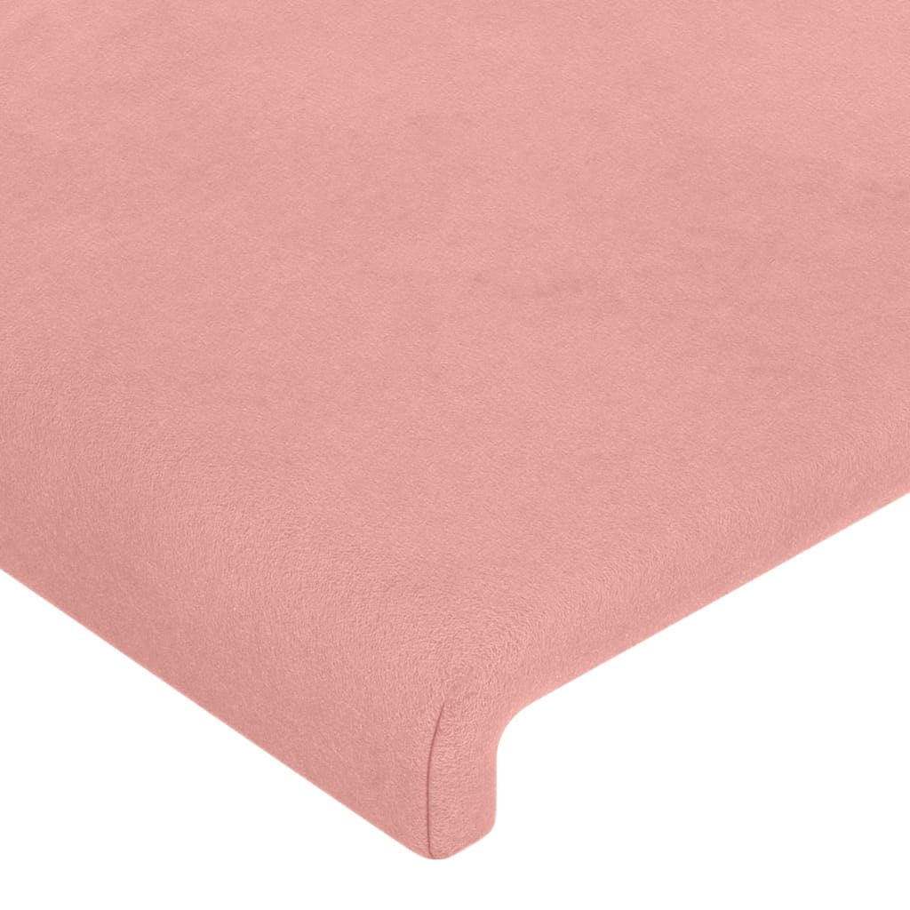 LED uzglavlje ružičasto 203x16x78/88 cm baršunasto
