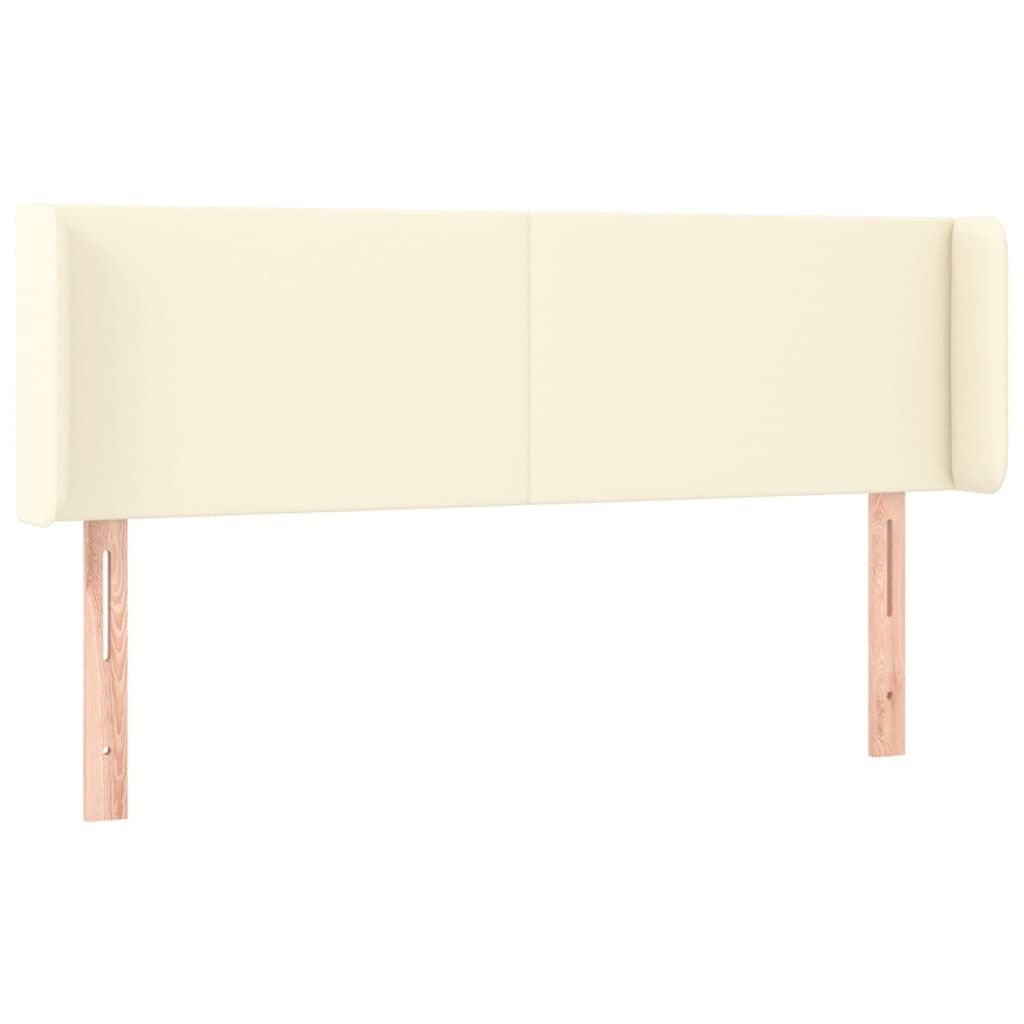 LED uzglavlje krem 147x16x78/88 cm od umjetne kože