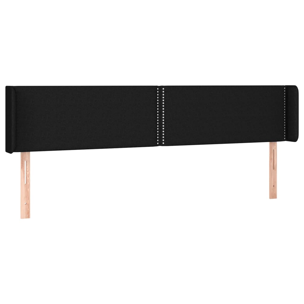 LED uzglavlje crno 163x16x78/88 cm od tkanine