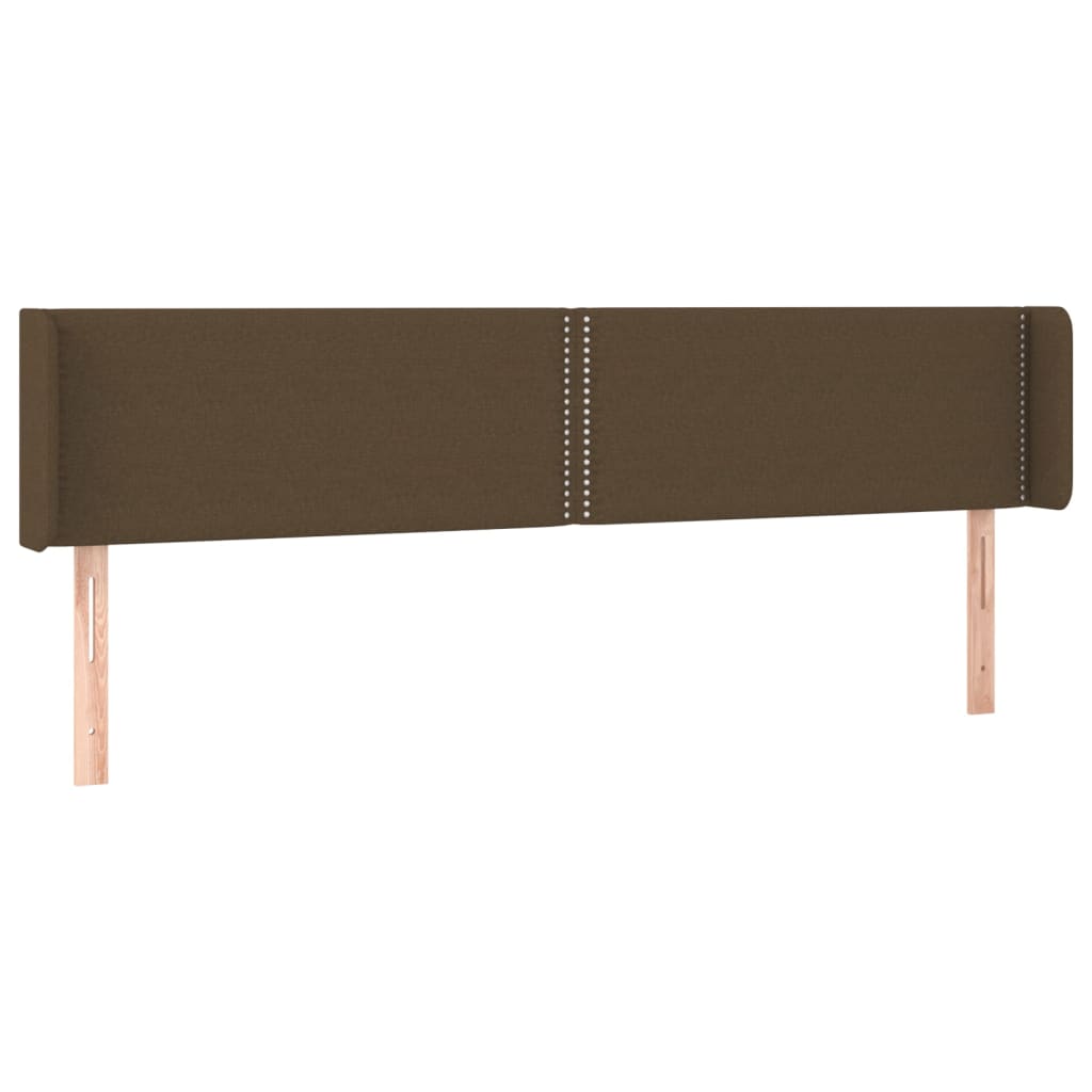 LED uzglavlje tamnosmeđe 183x16x78/88 cm od tkanine