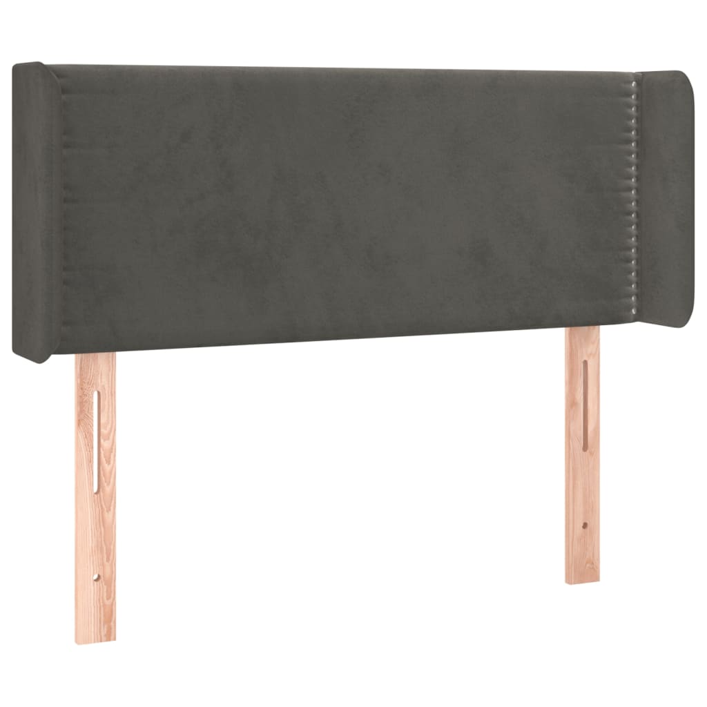 LED uzglavlje tamnosiv 93x16x78/88 cm baršunasto