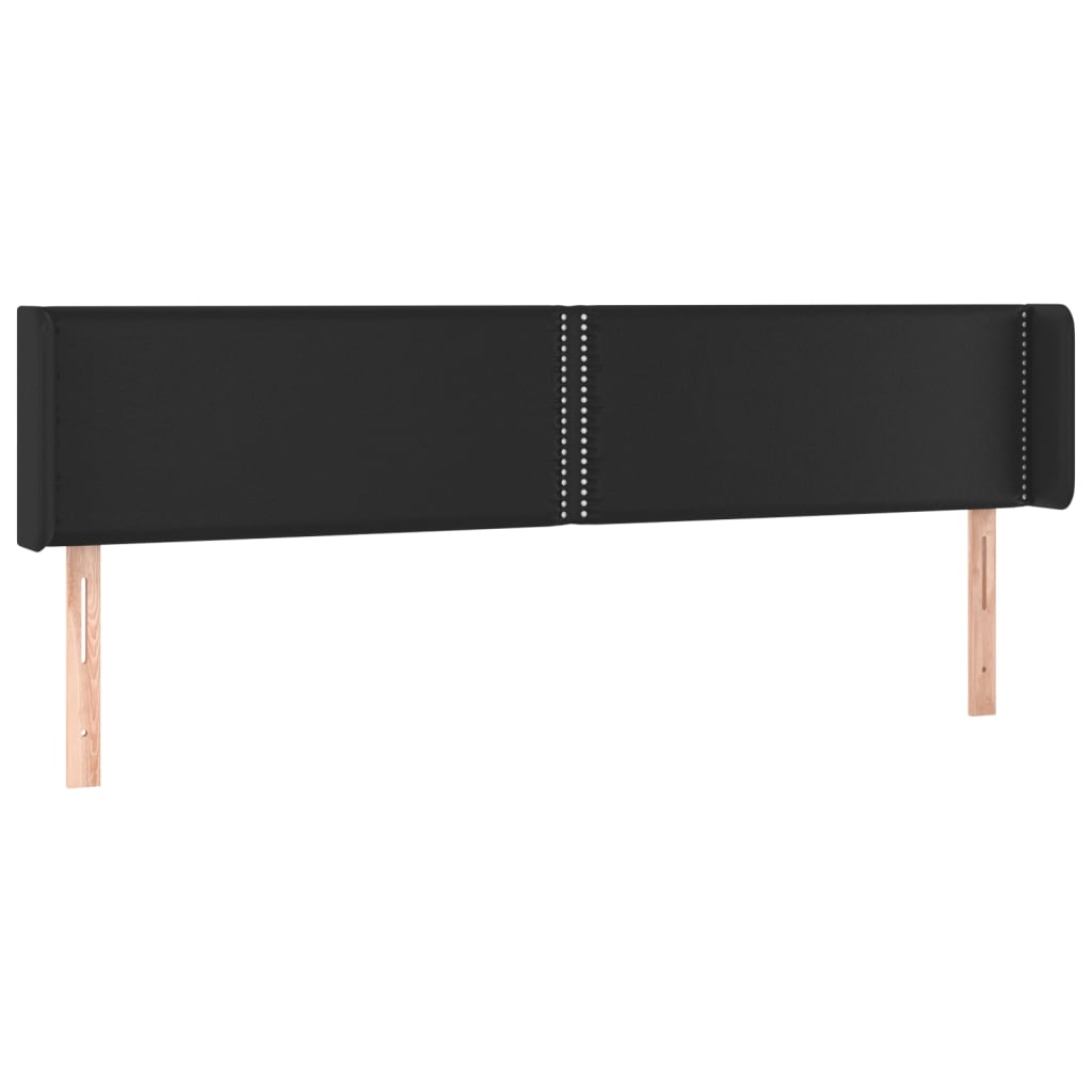 LED uzglavlje crno 183x16x78/88 cm od umjetne kože