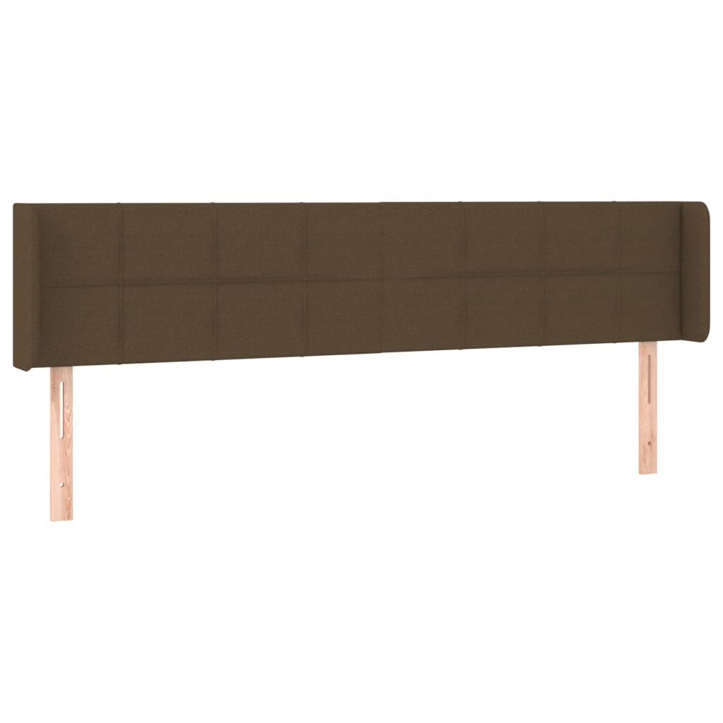 LED Uzglavlje tamnosmeđe 163x16x78/88 cm od tkanine