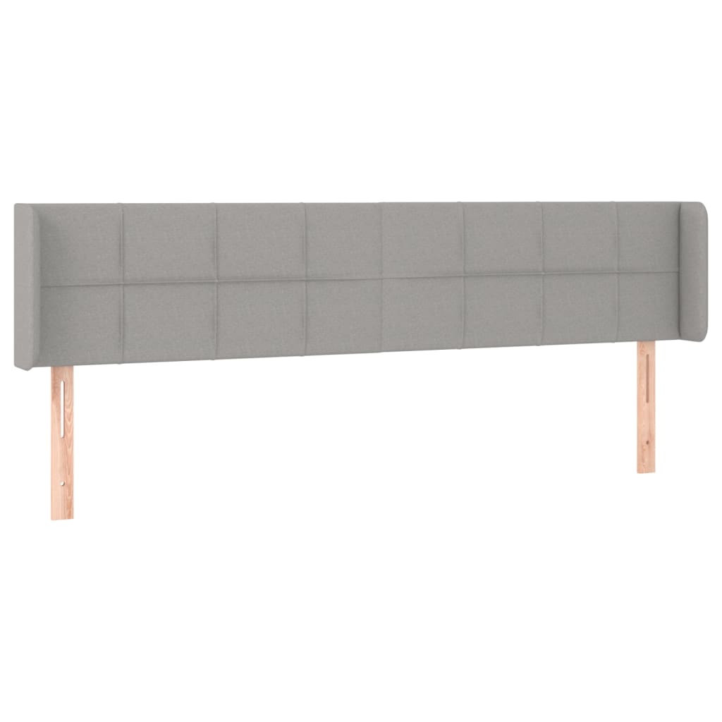 LED uzglavlje svjetlosivo 183x16x78/88 cm od tkanine