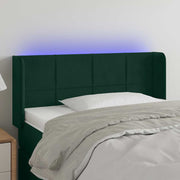 LED uzglavlje tamnozeleno 83x16x78/88 cm baršunasto