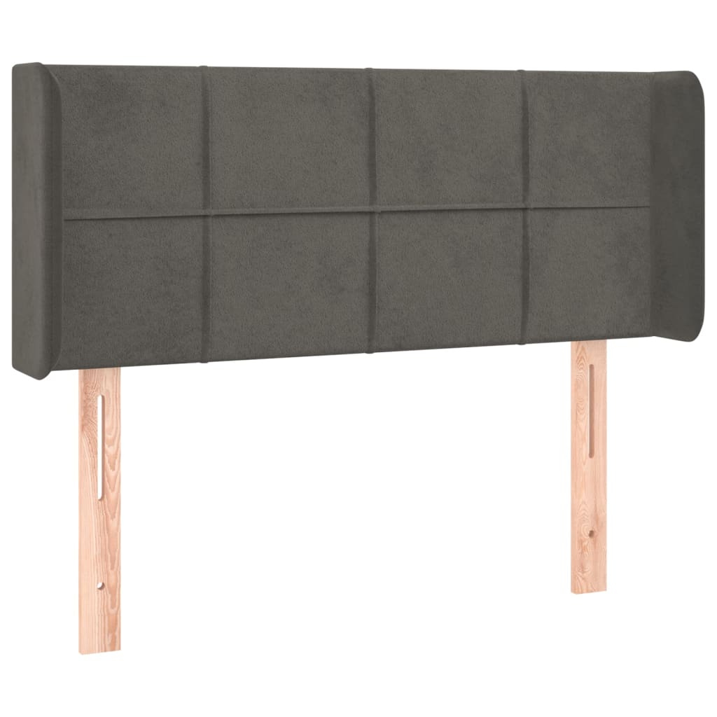 LED uzglavlje tamnosivo 103x16x78/88 cm baršunasto