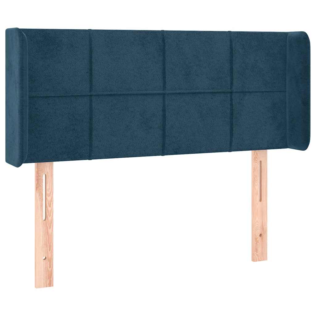 LED uzglavlje tamnoplavo 103x16x78/88 cm baršunasto