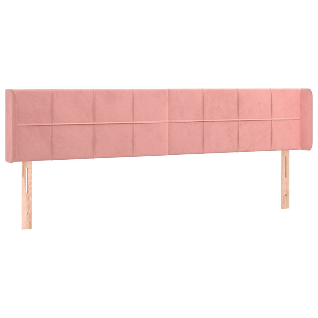 LED uzglavlje ružičasto 183x16x78/88 cm baršunasto