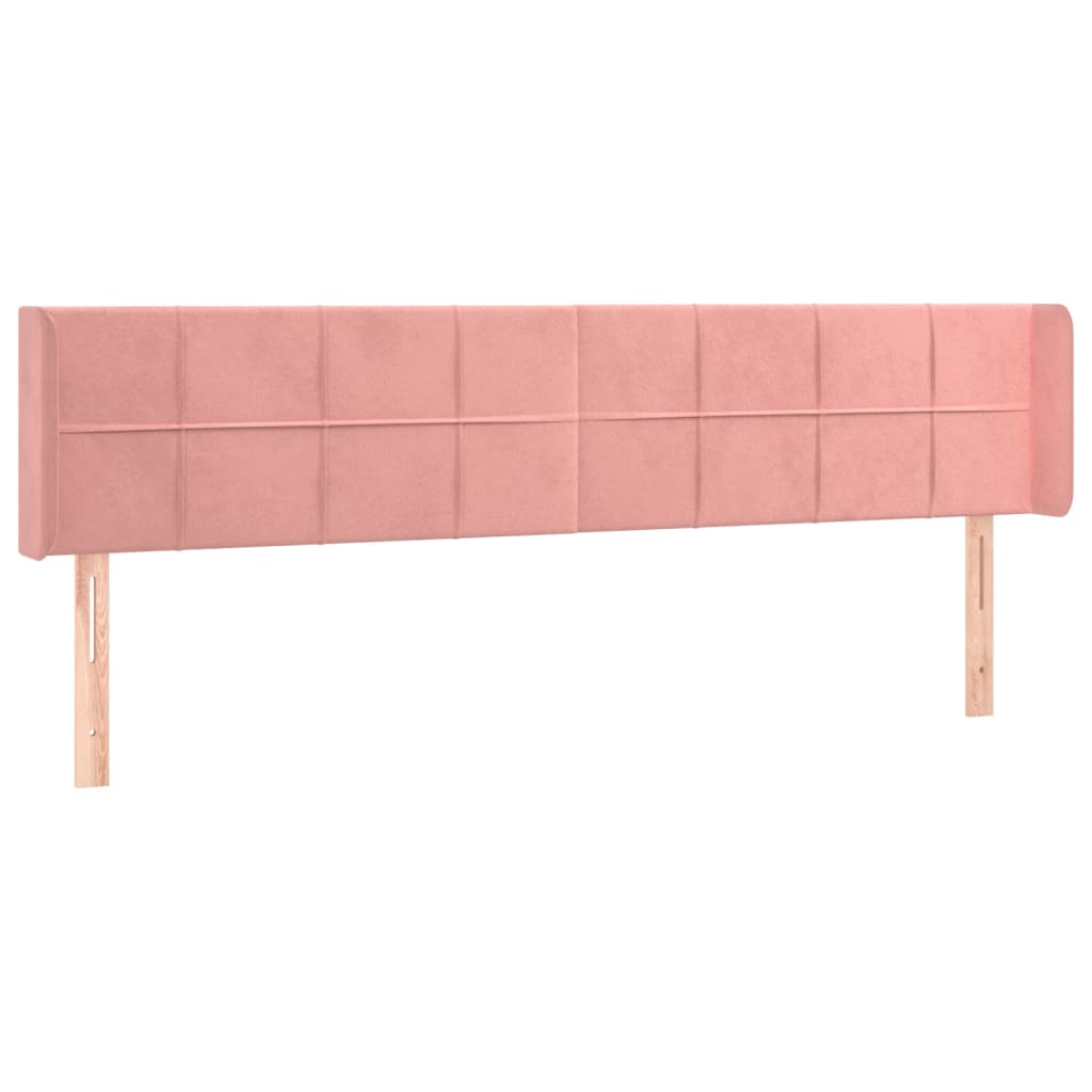 LED uzglavlje ružičasto 203x16x78/88 cm baršunasto